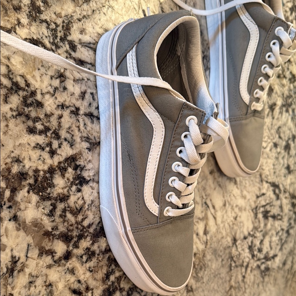 Vans Gray and White Casual Sneakers